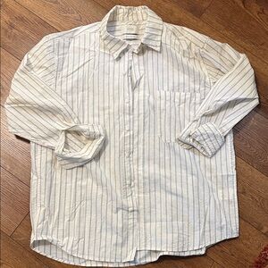 Lafudge Our Man  Striped Button-Down Shirt - oversized 100% organic cotton